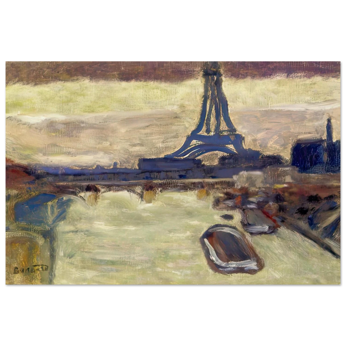 Eiffel Tower and The Seine Poster | Pierre Bonnard Poster | Pierre Bonnard Shop