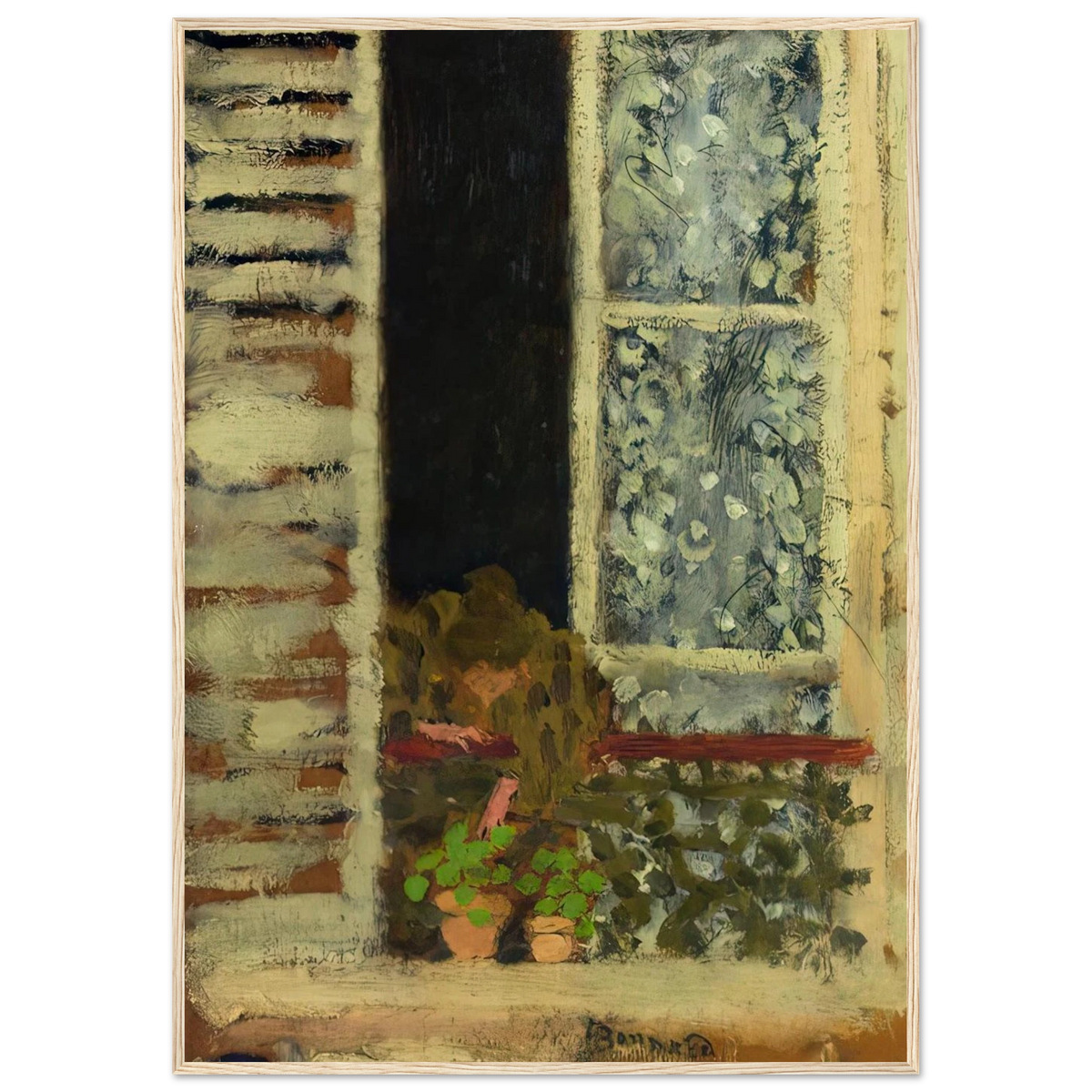 Woman at Her Window Framed Poster | Pierre Bonnard Framed Prints Wall Art | Pierre Bonnard Shop