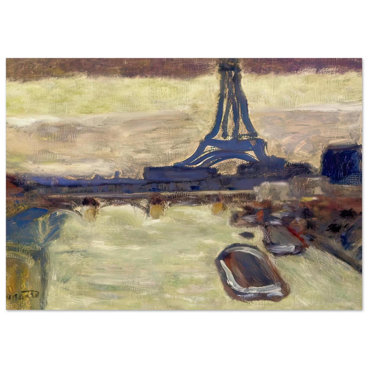 Eiffel Tower and The Seine Poster | Pierre Bonnard Poster | Pierre Bonnard Shop
