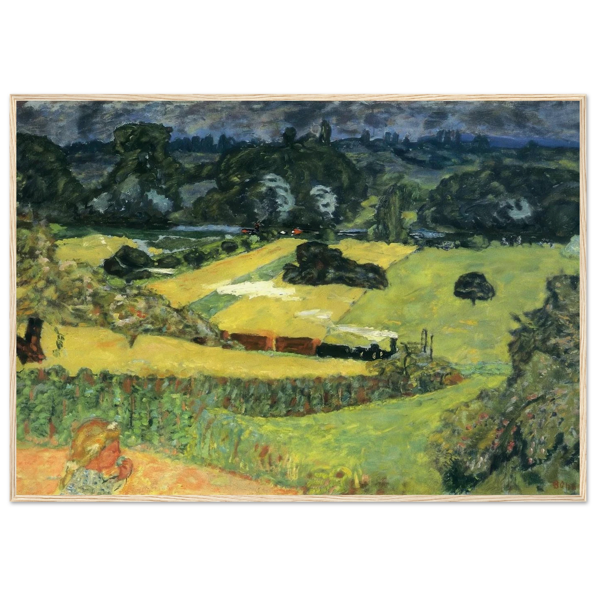Landscape with freight train Framed Poster | Pierre Bonnard Framed Prints Wall Art | Pierre Bonnard Shop