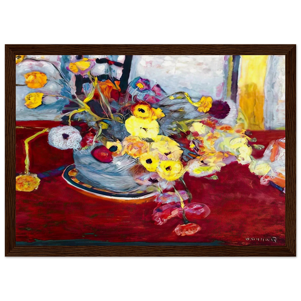 Flowers on a Red Carpet Framed Poster | Pierre Bonnard Framed Prints Wall Art | Pierre Bonnard Shop