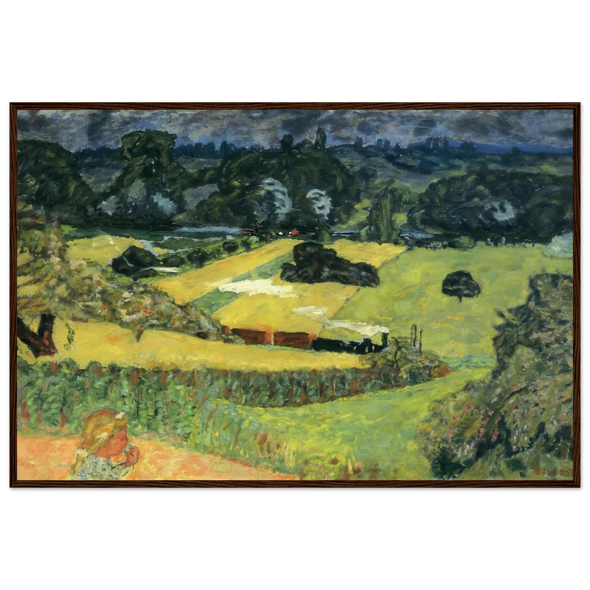Landscape with freight train Framed Poster | Pierre Bonnard Framed Prints Wall Art | Pierre Bonnard Shop