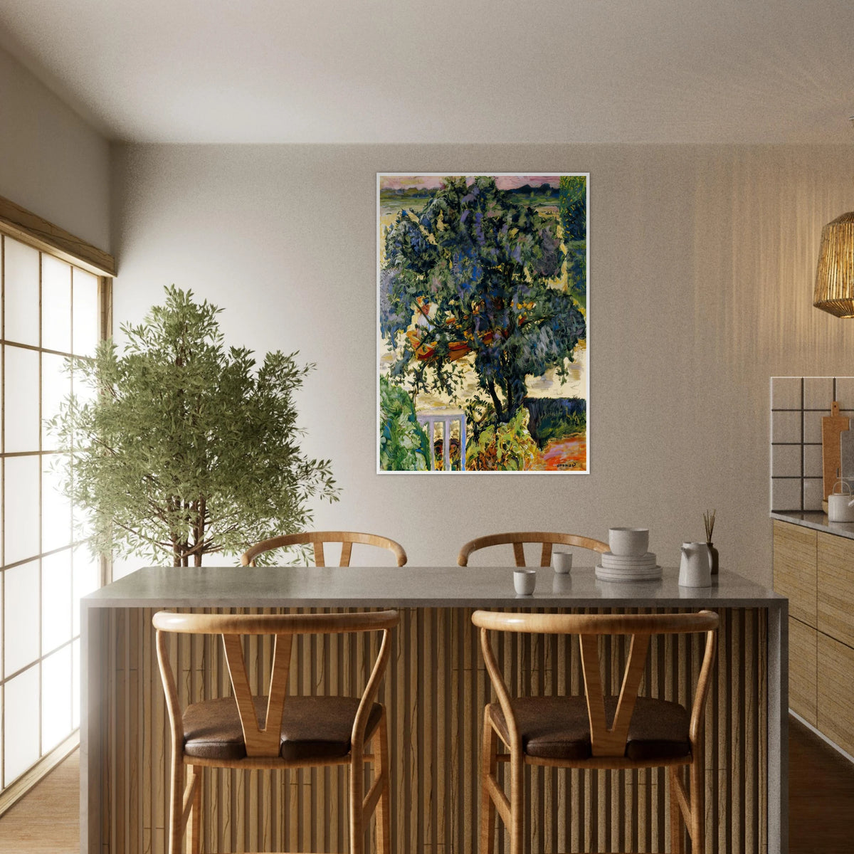 Tree by the River Framed Poster | Pierre Bonnard Framed Prints Wall Art | Pierre Bonnard Shop