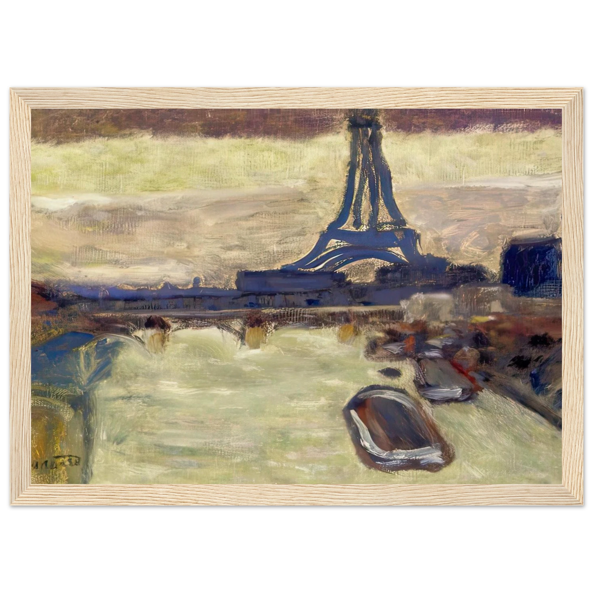 Eiffel Tower and The Seine Framed Poster | Pierre Bonnard Framed Prints Wall Art | Pierre Bonnard Shop