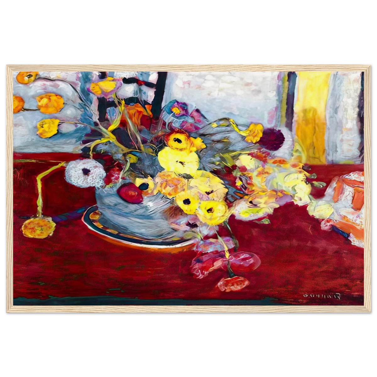 Flowers on a Red Carpet Framed Poster | Pierre Bonnard Framed Prints Wall Art | Pierre Bonnard Shop