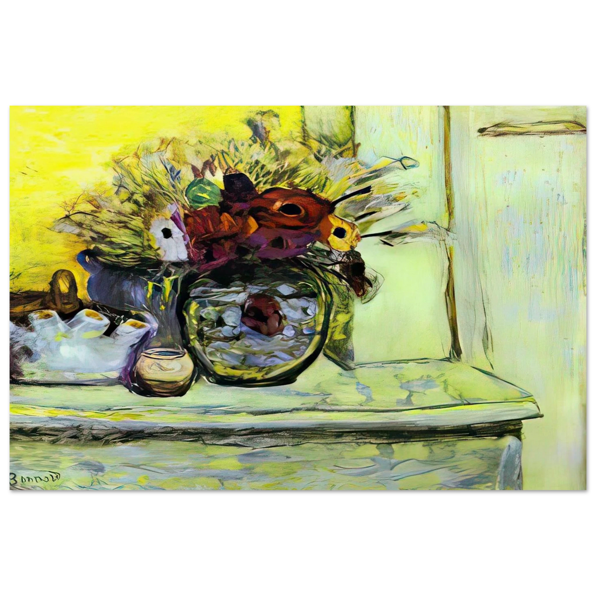 Vase with Anemonies and Empty Vase Poster | Pierre Bonnard Poster | Pierre Bonnard Shop