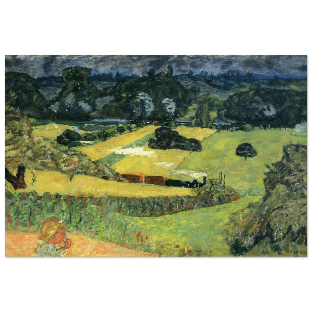 Landscape with freight train Poster | Pierre Bonnard Poster | Pierre Bonnard Shop