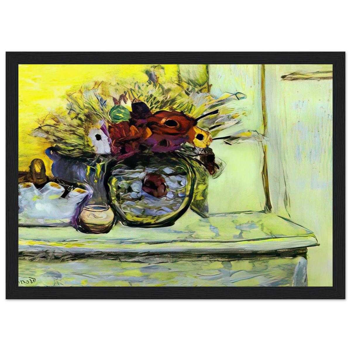 Vase with Anemonies and Empty Vase Framed Poster | Pierre Bonnard Framed Prints Wall Art | Pierre Bonnard Shop