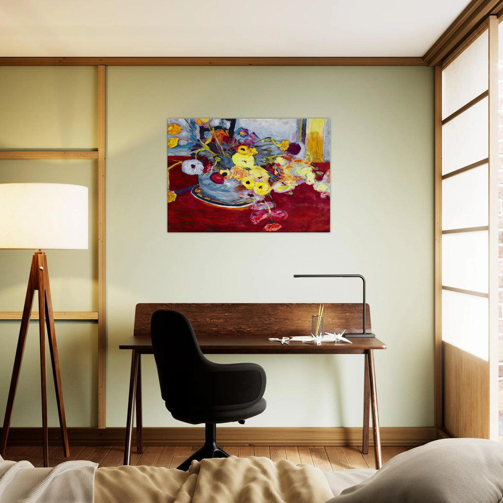 Flowers on a Red Carpet Canvas | Pierre Bonnard Canvas | Pierre Bonnard Shop