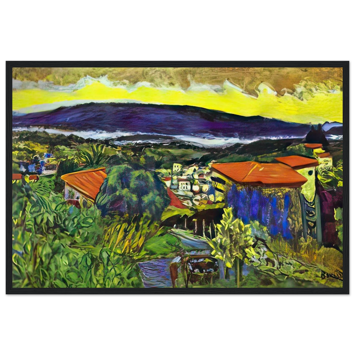 Red Roofs in Cannet Framed Poster | Pierre Bonnard Framed Prints Wall Art | Pierre Bonnard Shop