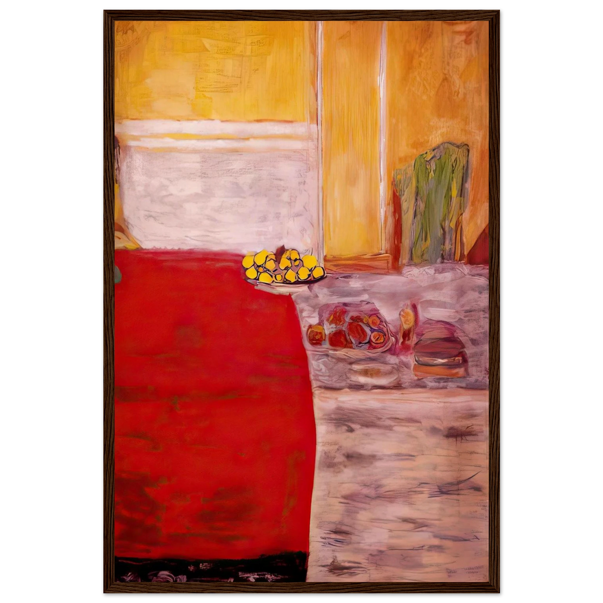 Fruit on the red carpet Framed Poster | Pierre Bonnard Framed Prints Wall Art | Pierre Bonnard Shop