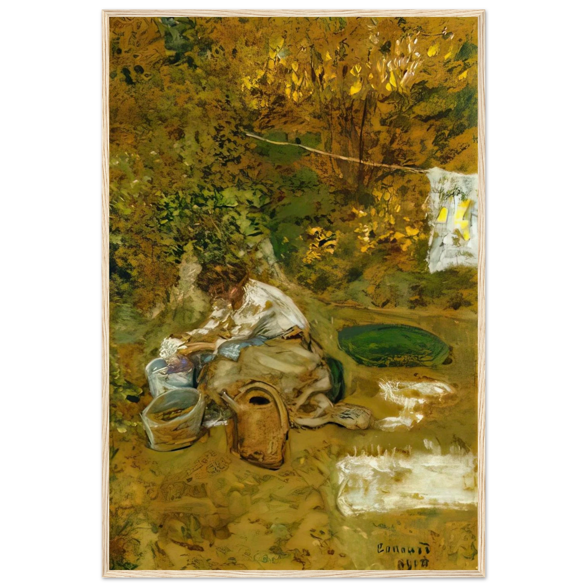 The Washing Framed Poster | Pierre Bonnard Framed Prints Wall Art | Pierre Bonnard Shop