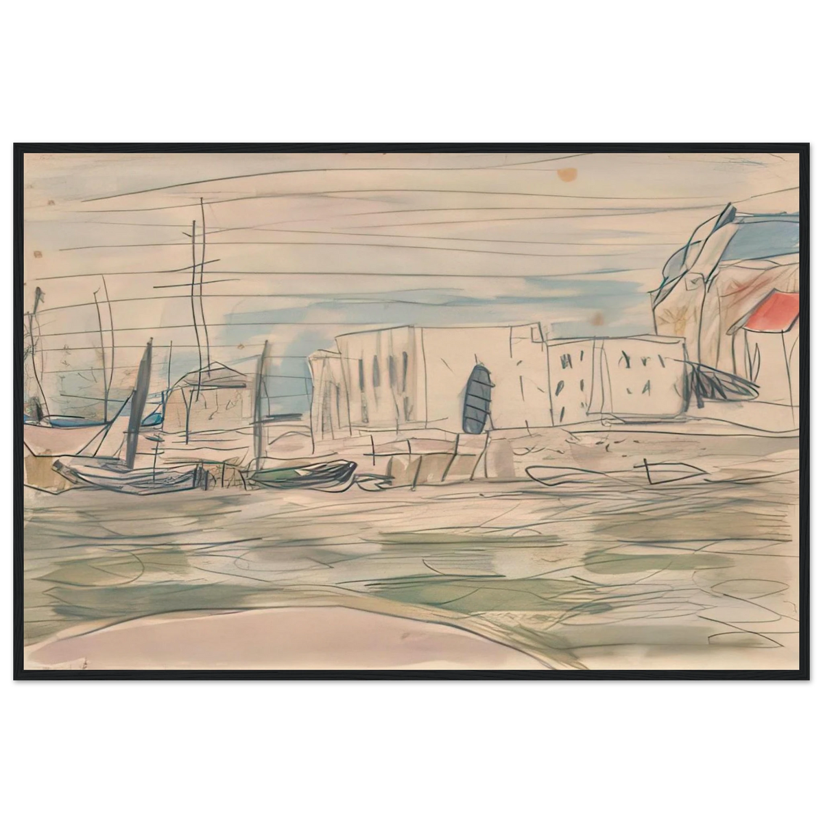 The Docks at Deauville Framed Poster | Pierre Bonnard Framed Prints Wall Art | Pierre Bonnard Shop