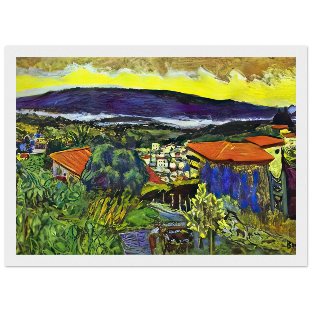 Red Roofs in Cannet Framed Poster | Pierre Bonnard Framed Prints Wall Art | Pierre Bonnard Shop